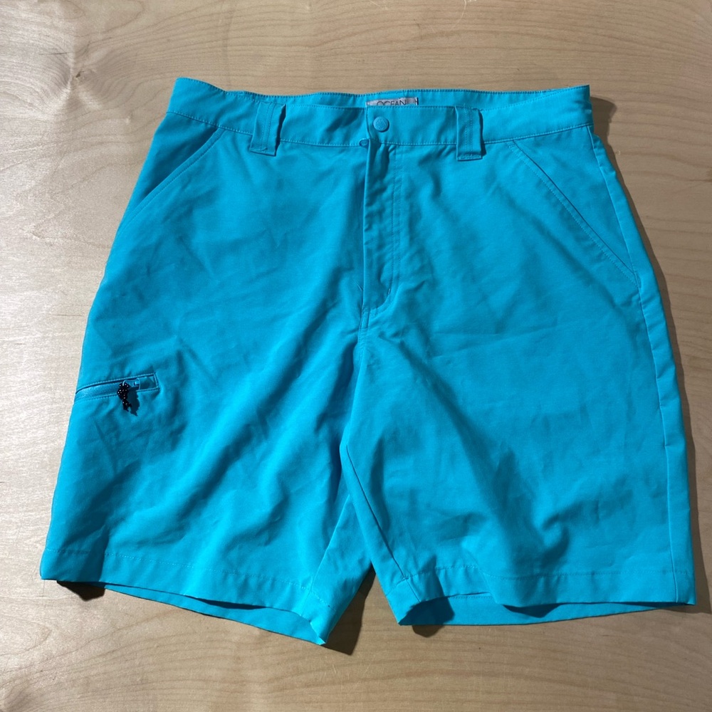 Ocean Coast Turquoise Cargo Shorts 34 (NJ)
